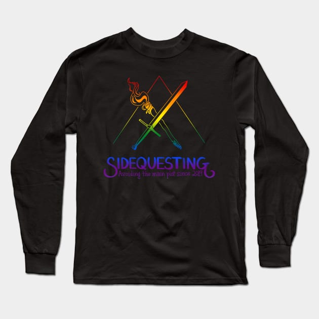 Sidequesting Gay Pride Front Back Long Sleeve T-Shirt by Sidequesting